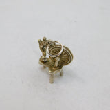 Sterling Silver Spinning Wheel Charm Pendant Vintage c1970