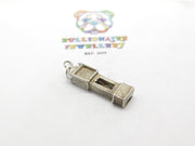 Sterling Silver Opeanble Grandfather Clock Charm Pendant Vintage c1970