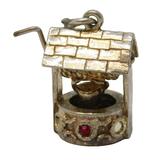 Sterling Silver Wishing Well Charm Pendant Vintage c1970