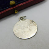 Silver Dipped 1 Frankfurt German Heller Coin Charm Pendant 1820