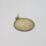 Sterling Silver St Christopher Engraved 'I Love You' Charm Pendant Vintage c1970