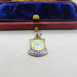 Sterling Silver & Enamel Newquay Charm Pendant Vintage c1970