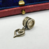 Sterling Silver Heart Love Small Charm Vintage c1970