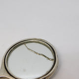 Sterling Silver & Enamel Chatelaine Mirror Fob Antique 1923 Birmingham AF