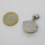 Sterling Silver, Tiger's Eye Drop Pendant Fob Vintage c1970s