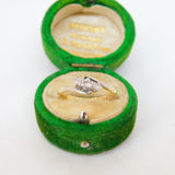 Victorian 18ct Yellow Gold & 0.2ct Diamond Crossover Ring Antique c1890