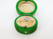 Victorian 18ct Yellow Gold & 0.2ct Diamond Crossover Ring Antique c1890