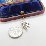 Sterling Silver Leafy Branch Charm Pendant Vintage c1970