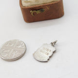 Sterling Silver Enamel Inveraray Travel Shield Charm Pendant Vintage c1970