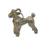 Sterling Silver Poodle Dog Charm Pendant Vintage c1970