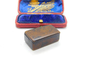 Georgian Small Papier Mache Snuff or Pill Box Antique c1800 Early