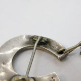 Victorian Sterling Silver Lucky Horseshoe Brooch Antique Birmingham