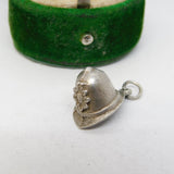 Sterling Silver Police Helmet Charm Pendant Vintage c1970