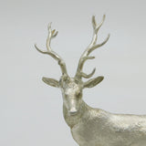 Sterling Silver Stag Deer Presentation Trophy on Wood Vintage 1995 London