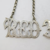 19th Century Pair of Sterling Silver 'Red' & 'White' Wine Decanter Labels c1880s
