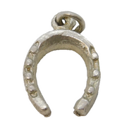 Sterling Silver Lucky Horseshoe Charm Pendant Vintage c1970
