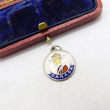 Sterling Silver & Enamel Canada Souvenir Charm Pendant Vintage c1970