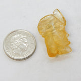 Early 20th Century Carved Citrine Man with Turban Cameo Plaque Antique