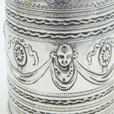 George III Sterling Silver Female Head & Drapery Swags Mug Antique 1807 London