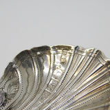 Victorian Sterling Silver Shell Bowl Tea Caddy Spoon Antique c1840 Birmingham