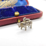 Sterling Silver Bull Figurine Charm Pendant Vintage c1970