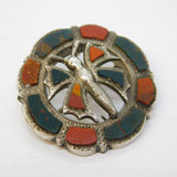 19th Century Scottish Sterling Silver 'Pebble' Set Butterfly Brooch Antique