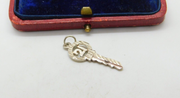 Sterling Silver Commemorative 21st Birthday Key Charm Pendant Vintage c1970