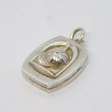 Victorian Sterling Silver Jockey Cap & Horseshoe Locket Antique c1880