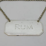 Sterling Silver Rum Decanter Label Vintage 1961 Birmingham