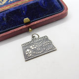 Sterling Silver North Dakota Charm Pendant Vintage c1970