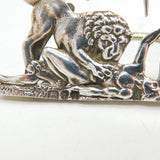 Victorian Sterling Silver Classical Lion Hunt Place Holder Antique 1894 London