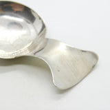 George III Sterling Silver Leaf Pattern Tea Caddy Spoon Antique c1820 Unmarked