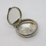 Sterling Silver Miniature Chatelaine Mirror Compact Antique 1920 Birmingham
