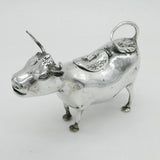 19th Century Dutch Sterling Silver Cow Creamer Jug Antique c1860