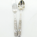 19th Century Chinese Sterling Silver Christening Cutlery Set Antique c1880s