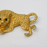 Costume Jewellery Gold Plated Panther Brooch Pin Vintage c1990
