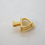 14ct Yellow Gold Heart-Cut Opal Sweetheart Pendant Vintage c1970s