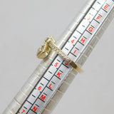 Sterling Silver CZ Mixed Shapes Crossover Front Dress Ring Modern c2010 Size J