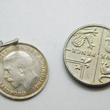 Sterling Silver Authentic Three Pence Charm Pendant 1916