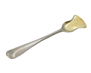 George II Sterling Silver Parcel Gilt Bowl Salt Shovel Antique c1750s