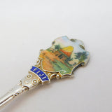 Sterling Silver Enamel Fiji Home Souvenir Teaspoon Antique 1920 Birmingham