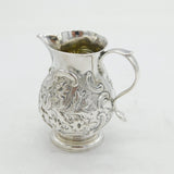George II Sterling Silver Floral Sparrow Beak Cream Jug Antique 1743 London