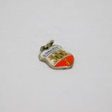 Sterling Silver Gibraltar Enamel Shield Souvenir Charm Pendant Vintage c1970s