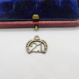 Sterling Silver 21st Birthday Lucky Horseshoe Charm Pendant Vintage c1970