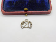 Sterling Silver 21st Birthday Lucky Horseshoe Charm Pendant Vintage c1970