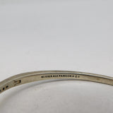 PANDORA Sterling Silver & Paste Set Wishbone Bangle Bracelet Vintage