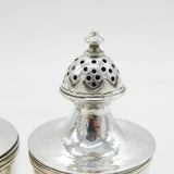 Guild of Handicrafts Pair of Sterling Silver Salt & Pepper Shakers Vintage 1975