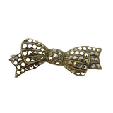 Continental .935 Silver Marcasite Art Deco Bow Form Brooch Pin Antique c1930