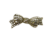 Continental .935 Silver Marcasite Art Deco Bow Form Brooch Pin Antique c1930