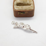 Sterling Silver Classical Nude Figure Large Charm Pendant Vintage c1970